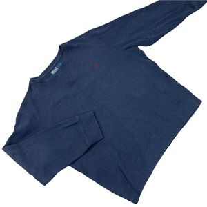 Polo Ralph Lauren Mens Cotton Navy Blue Pullover Crewneck